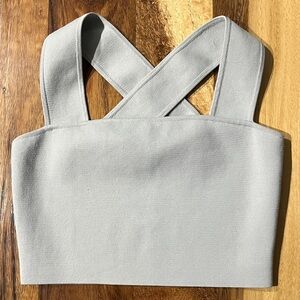 Babaton from Aritzia Grey Bandage Top Size Medium